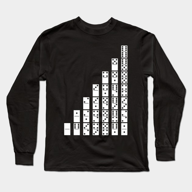 Domino Tiles (white) Long Sleeve T-Shirt by aceofspace